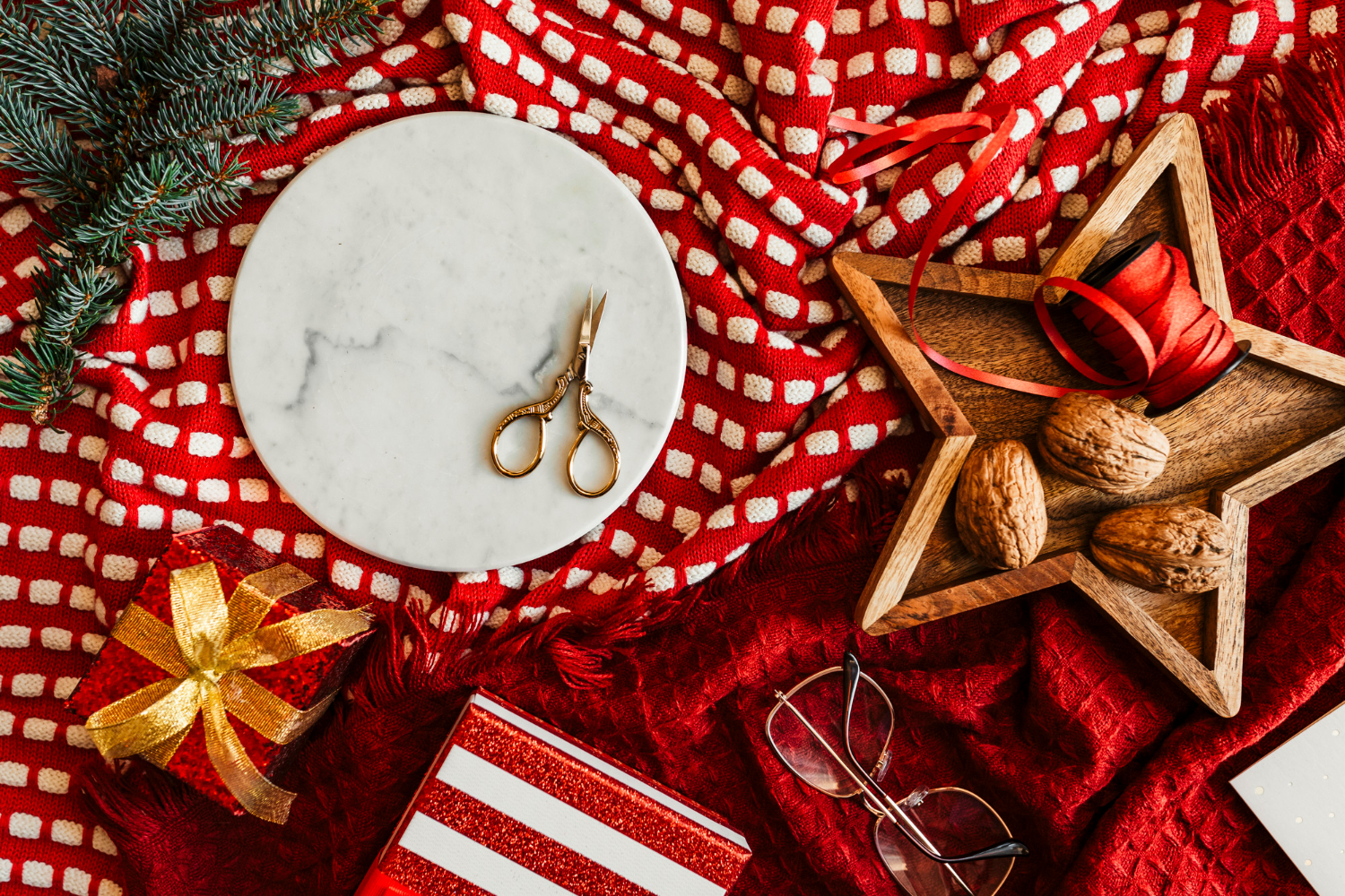 decoração de mesa de natal