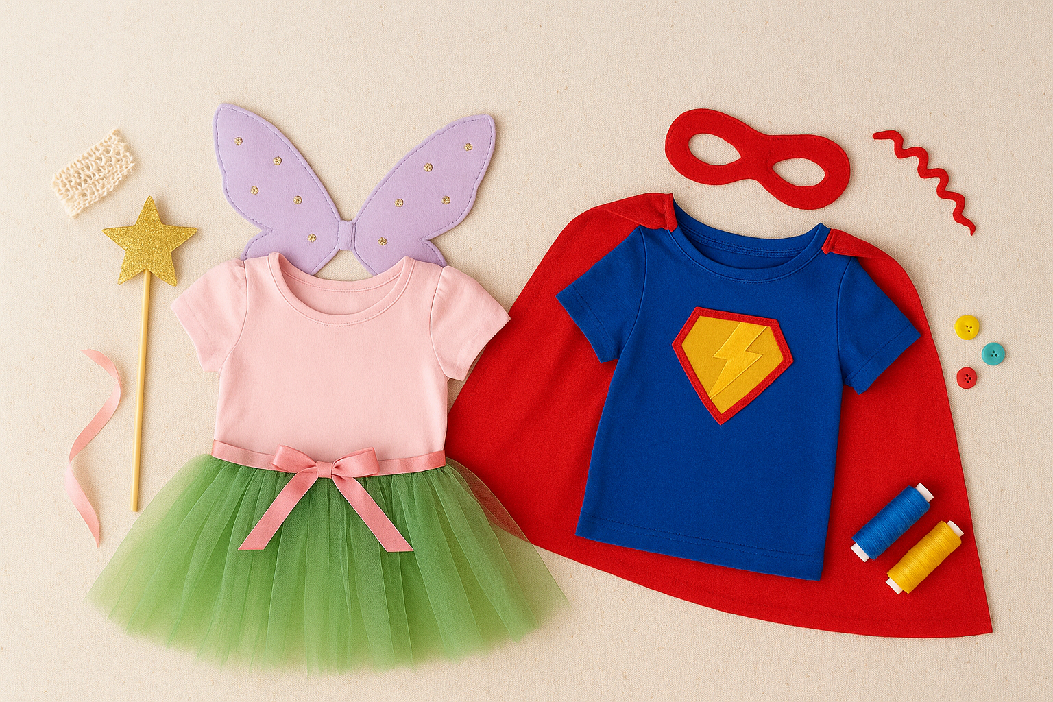 DIY fantasias infantis com detalhes artesanais e aviamentos criativos