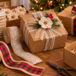 Presentes Rústicos de Natal na Mesa